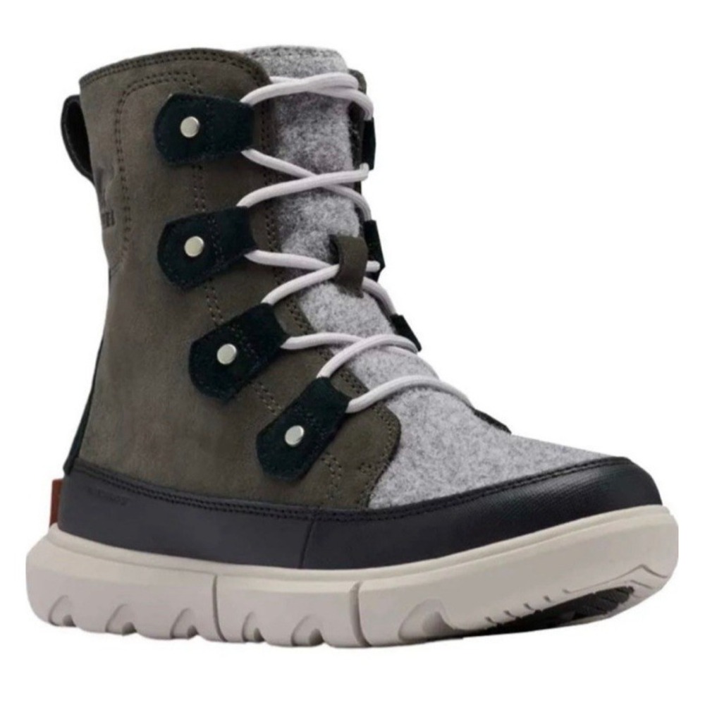 SOREL US 6 EU 37‎  Explorer II Joan Felt Winter Boots Jet Vapor New Gray Shoes